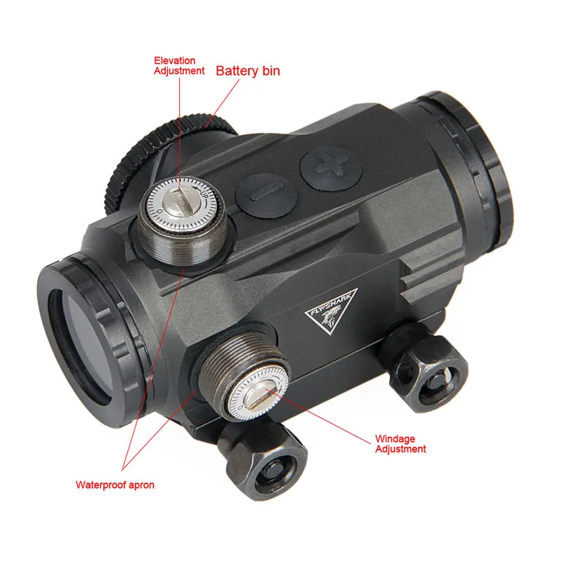 FLY SHARK Новинка 3MOA Dot Sight 1x22 red dot scope охотничий прицел Бесплатная доставка GZ20110 | Спорт