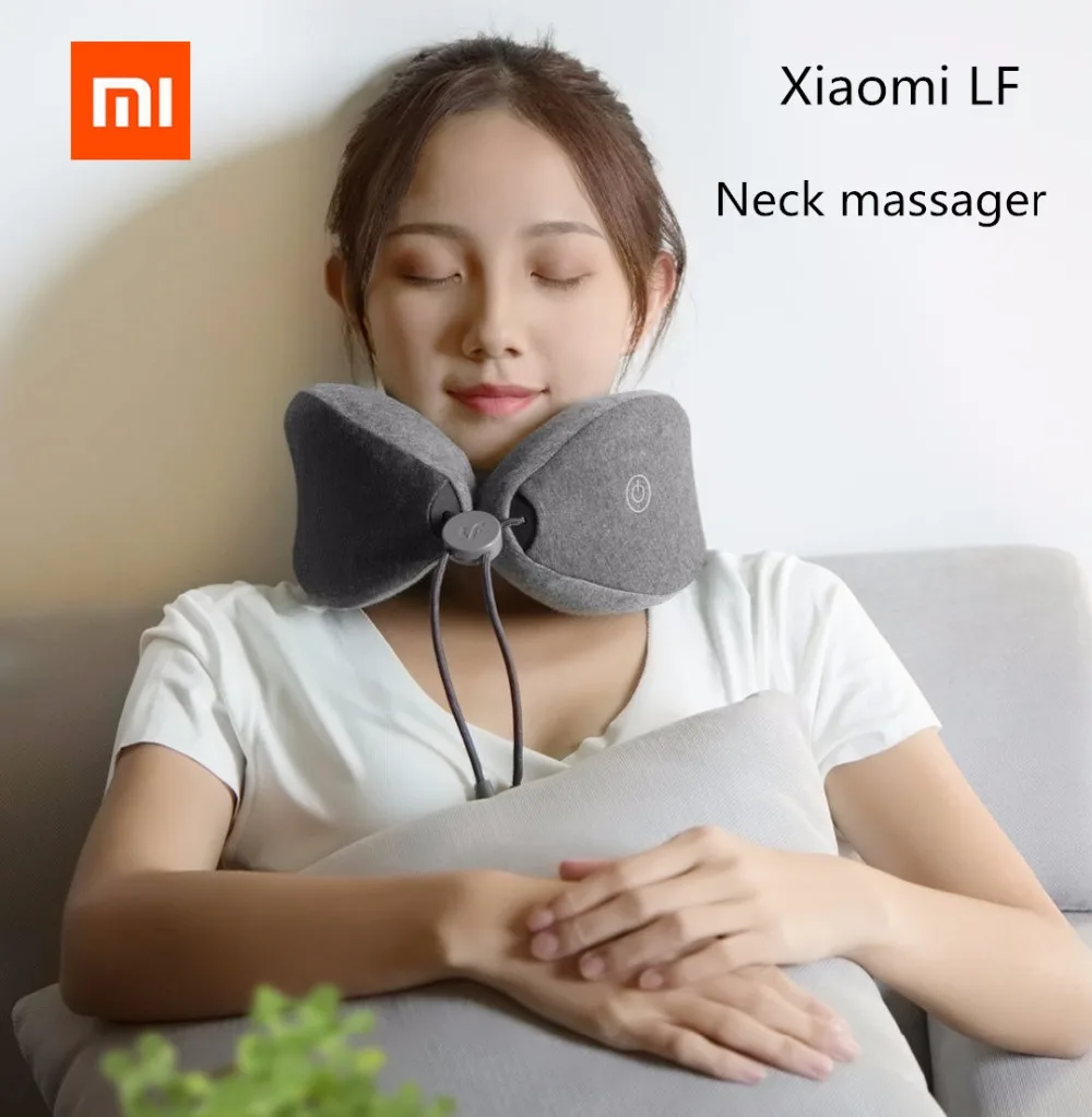 Xiao mi jia LF Массажная подушка для шеи, расслабляющая мышечная терапия массажер для сна для офиса, дома и путешествий