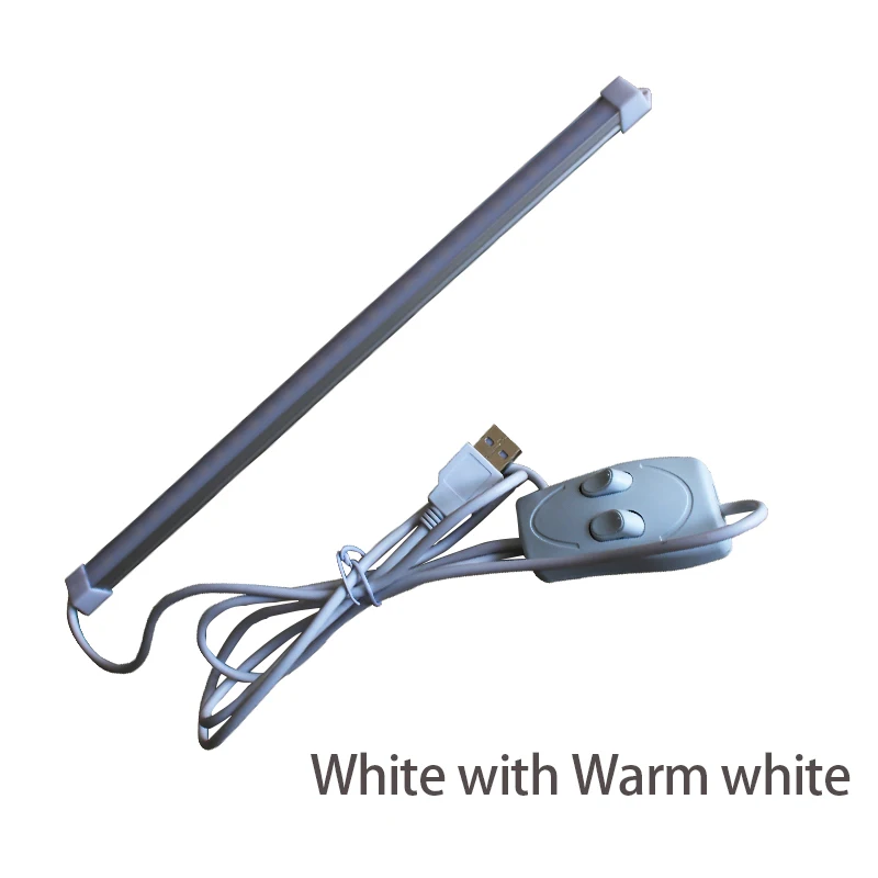 1 шт. USB LED Hard luces Strip Bar Light 5V 10W 60LEDs лампа для дома с переключателем 3 вида цветов