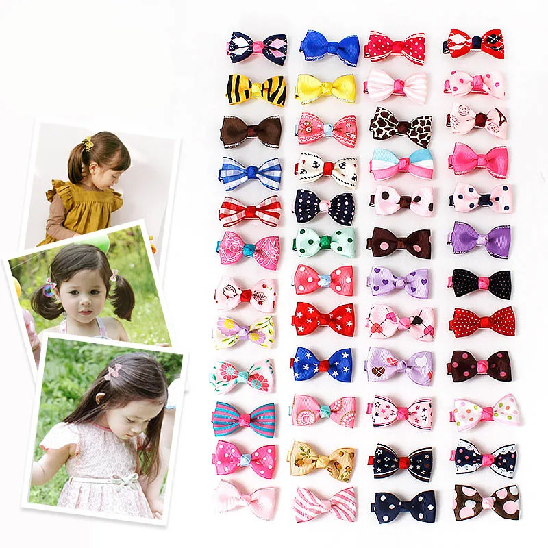 MIXIU 4pcs/set Cute Children Hair Clip Accessories Headwear Baby Ribbon Bow Kids Girls Hairpins Full Cover Clips | Детская одежда и