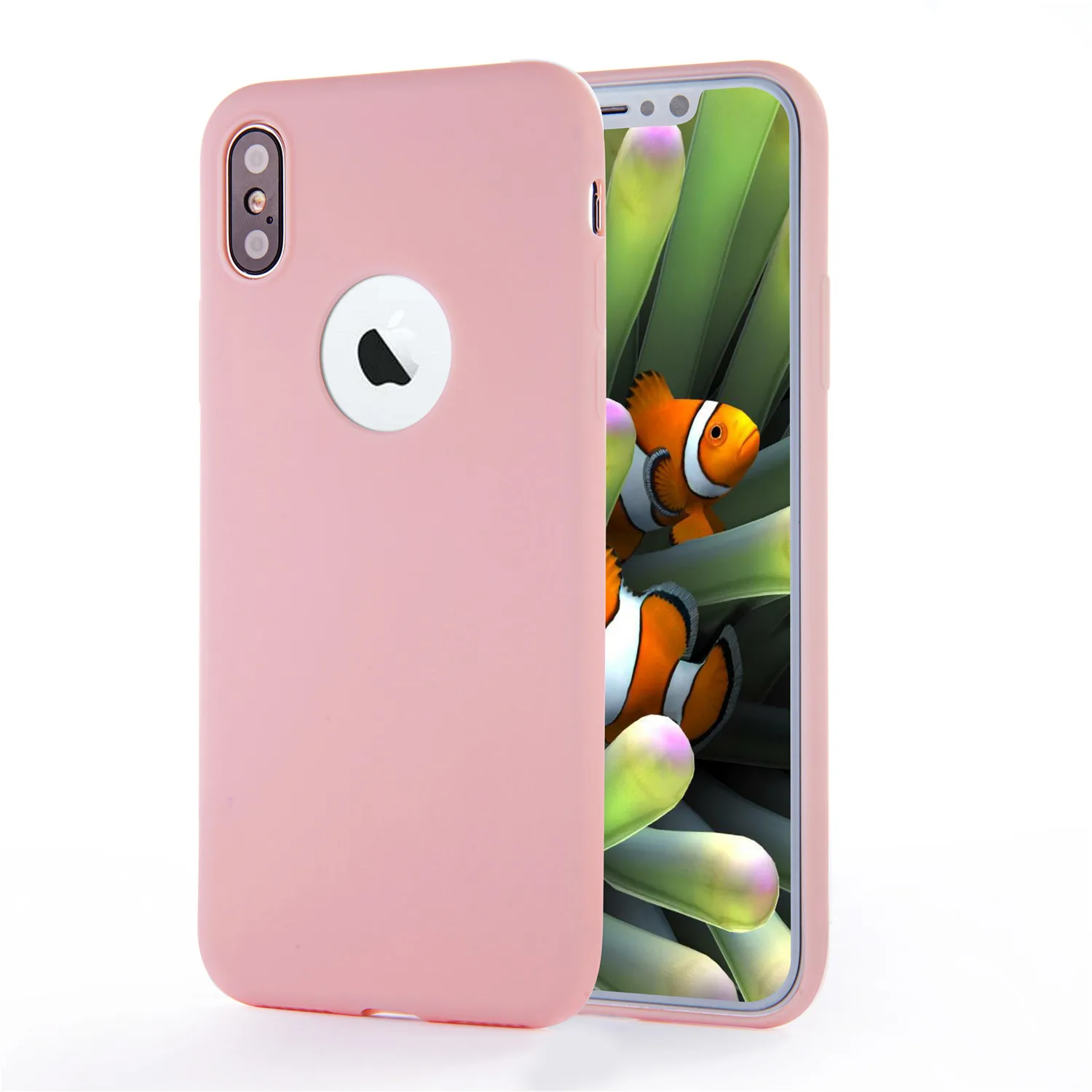 Милый мягкий силиконовый чехол для iPhone 6S 5S 5SE 5 6 S iPhone XS Max XR X 10 7 8 Plus 6Plus 7Plus 8 Plus бампер чехол для задней панели сотового телефона - Цвет: Розовый