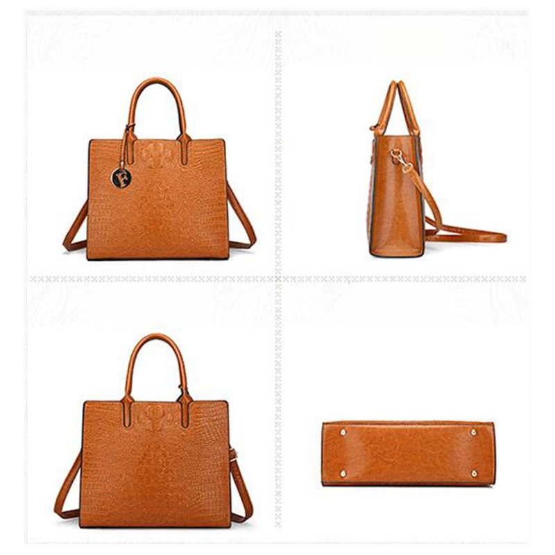 2018 Аллигатор Leahter сумки для Для женщин моды Crossbody Сумочка Большой Bolsa Feminina sac
