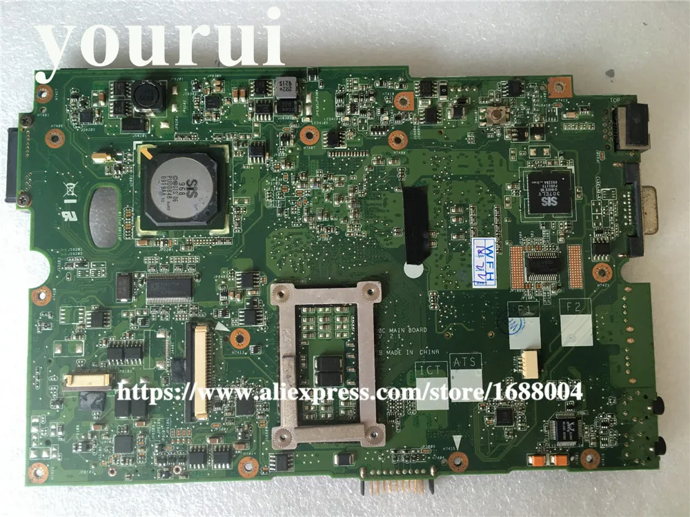 Материнская плата для ноутбука ASUS K40C K50C материнская 14 дюймов HD REV 2 1 USB2.0 DDR2 VRAM SiS 672 +