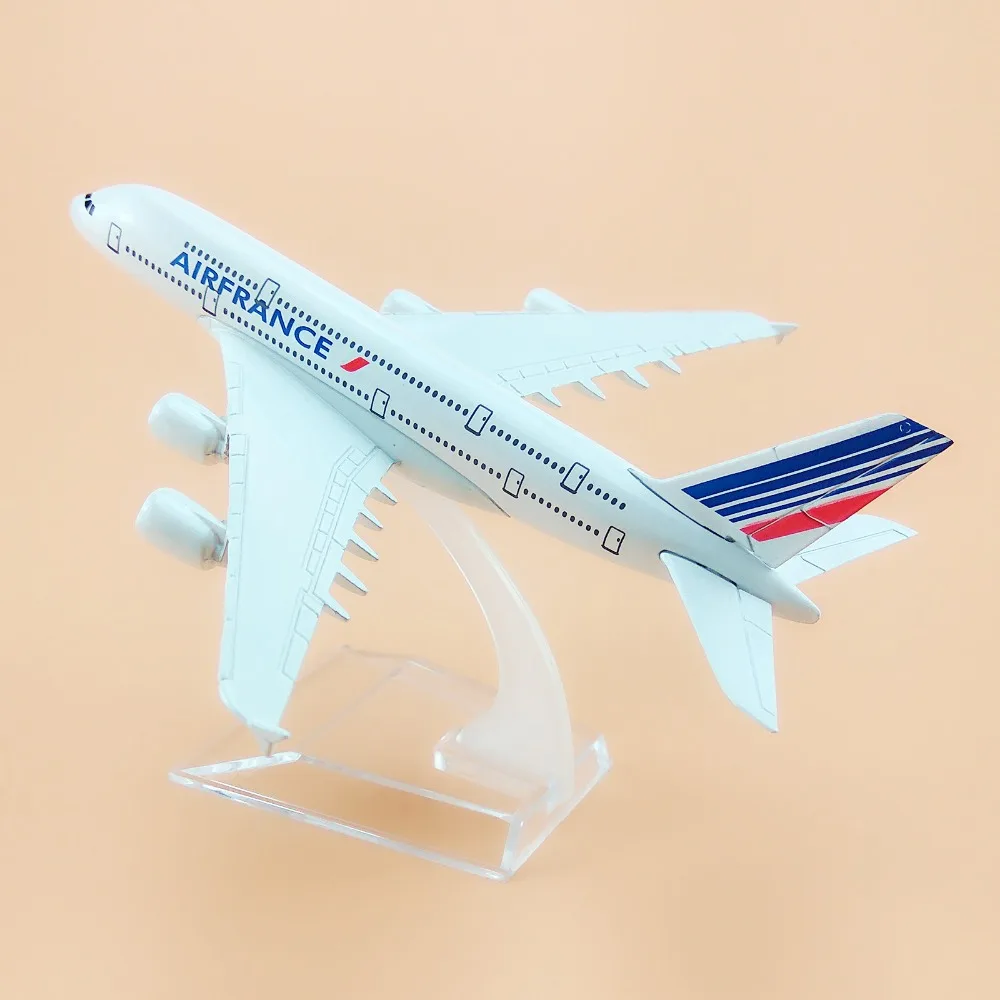 16 см сплав металла Air France Airbus 380 A380 Airways модель самолета Модель w Стенд ремесло