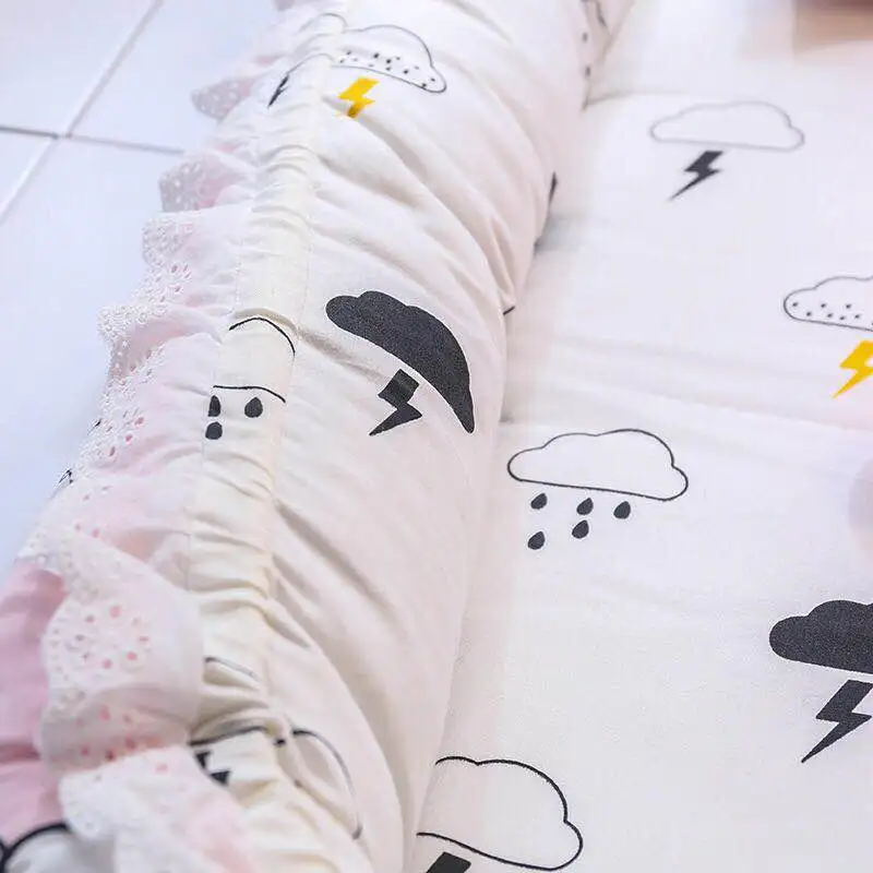 

4 in 1 Baby Crib Bedding Sets Best Kids Furniture Portable Baby Crib Mattress +Baby Crib Bumper+Toddler Bed