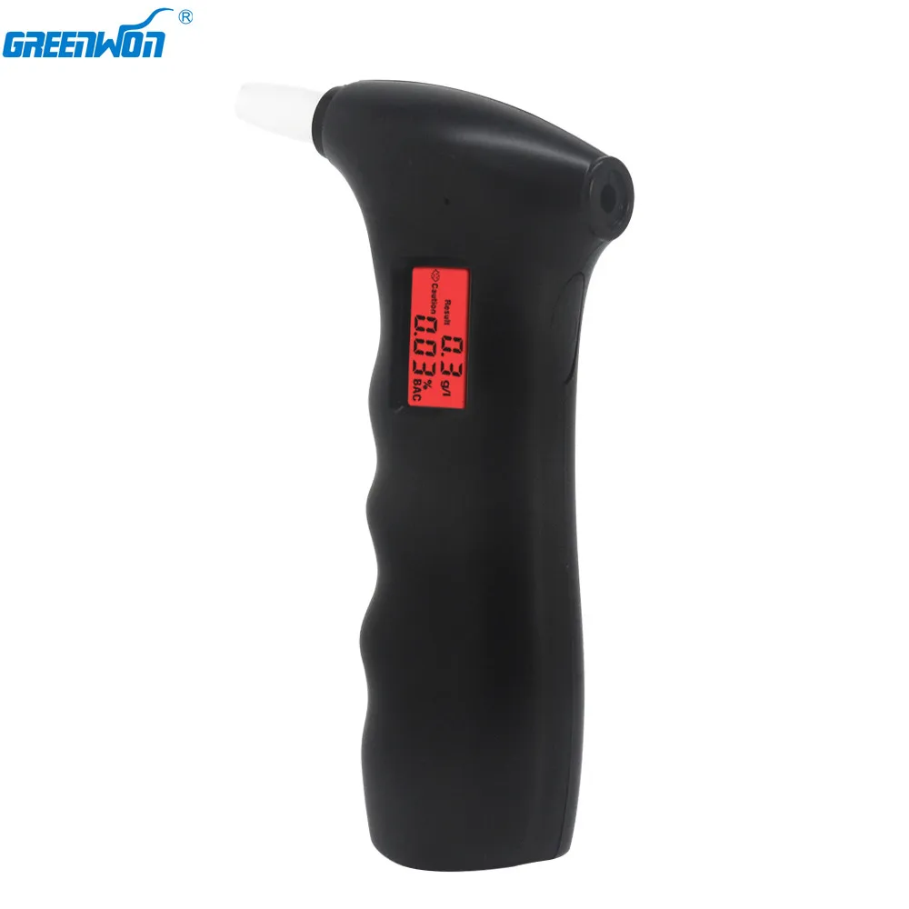Цифровой алкотестер GREENWON высокоточный алюминиевый Алкотестер с красной