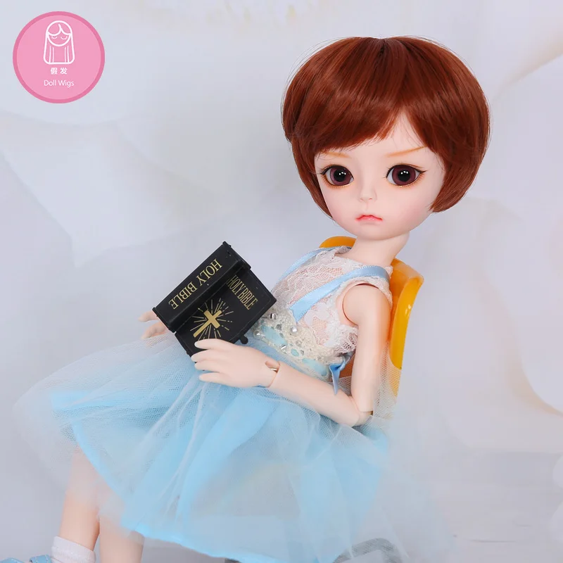 Парик для куклы BJD парик 7-8 дюймов 1/4 высокотемпературный парик для мальчика короткие волосы кукла с челкой модный тип стильные волосы