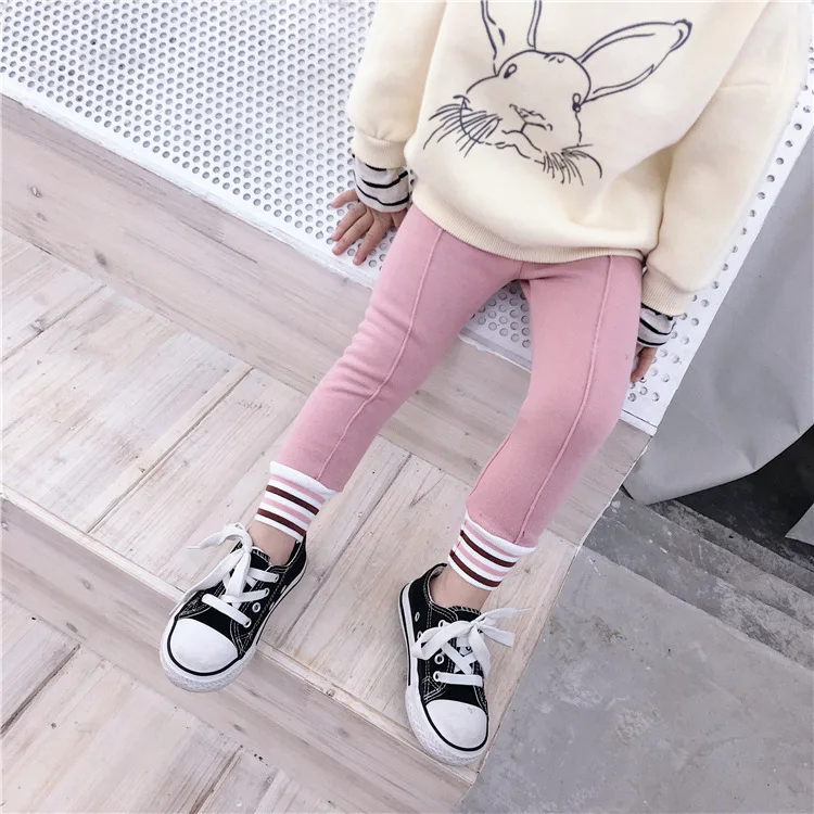 

2018 New Girl Winter Leggings Baby Girls Velvet Warm Pants Kids Children Clothes
