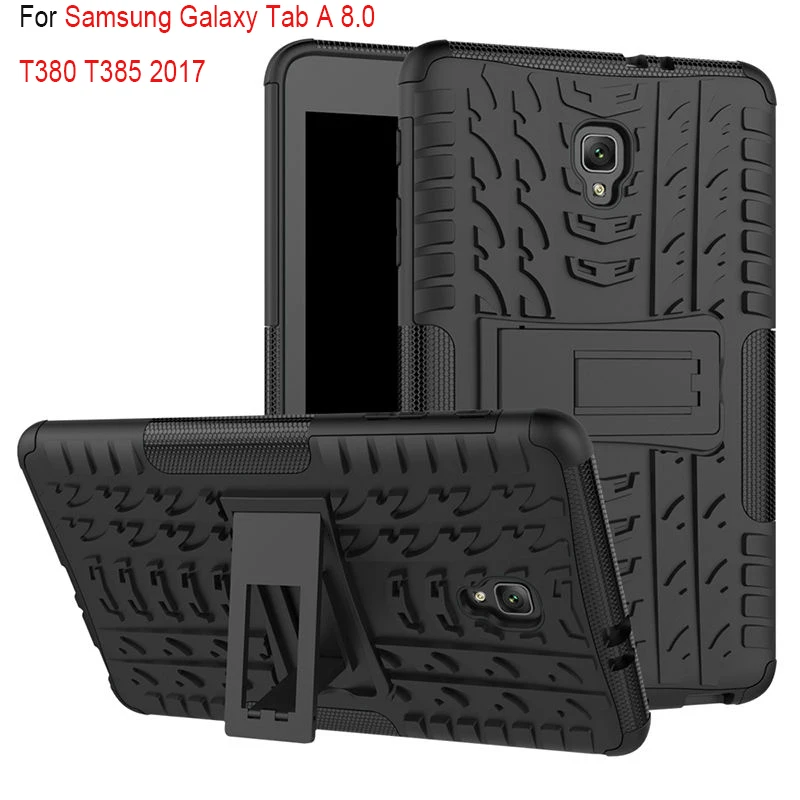 para Samsung Galaxy Robusto de Borracha à Prova de Choque 2 em 1 T385 8 Polegada Tablet Case Capa Heavy Duty Híbrido Durável f Tab um A2s 8.0 T380