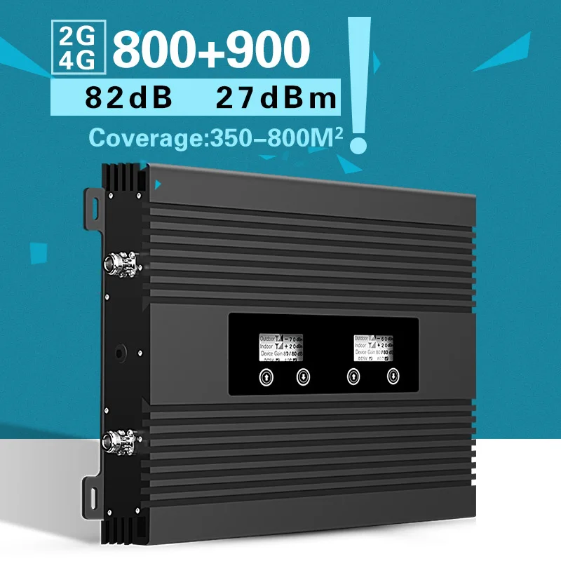 Репитер сигнала сотовой связи 4G LTE 800 GSM 900 МГц усилитель Band 20 с ЖК-дисплеем