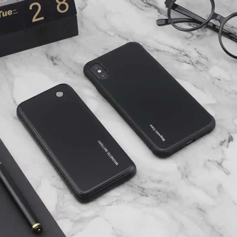 Внешний аккумулятор 3 в 1 5000 мАч беспроводное зарядное устройство Магнитный чехол