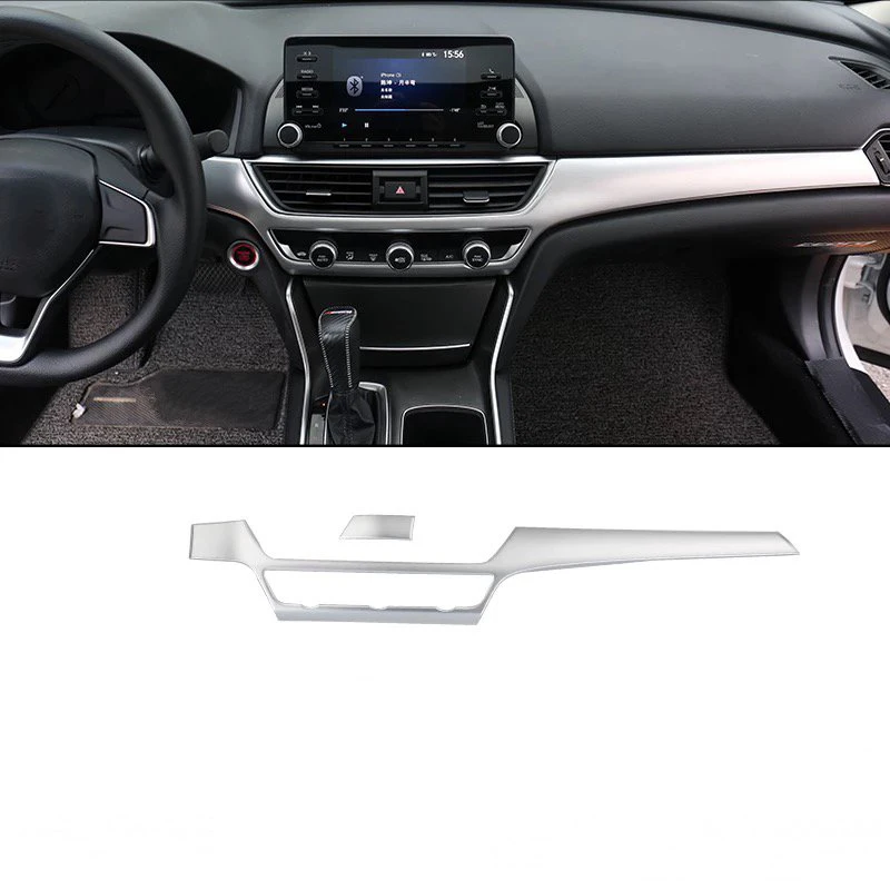 Для Honda Accord 1 шт. углеродное волокно ABS хром автомобильная передняя отделка консоль крышка отделка молдинги