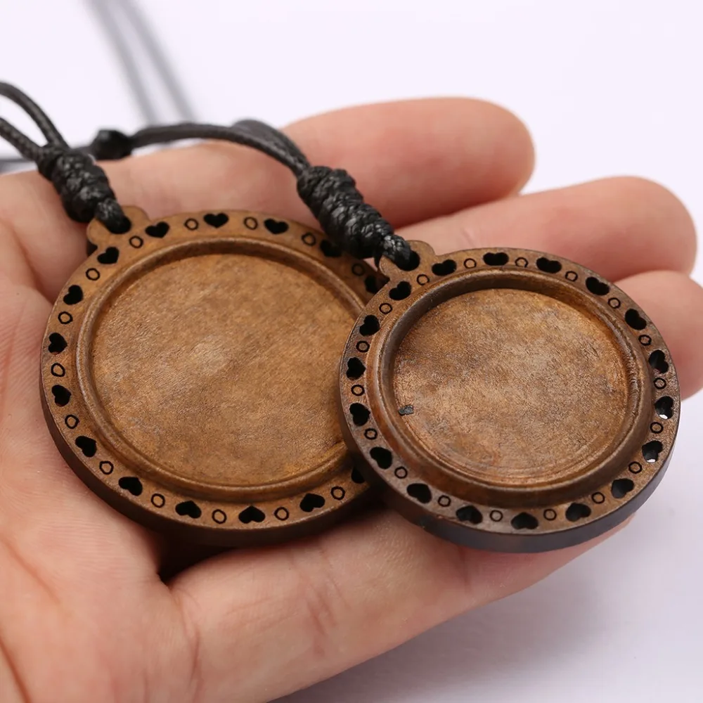 Onwear 5 шт. 25 мм 30 круглое дерево Кабошон Настройки diy пустая деревянная основа