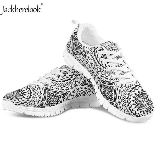 HX401AQ Jackhereluk/повседневные женские кроссовки из вулканизированной сетки; традиционная дышащая обувь для девочек с рисунком племени; обувь на плоской подошве со шнуровкой - Цвет: HX401AQ