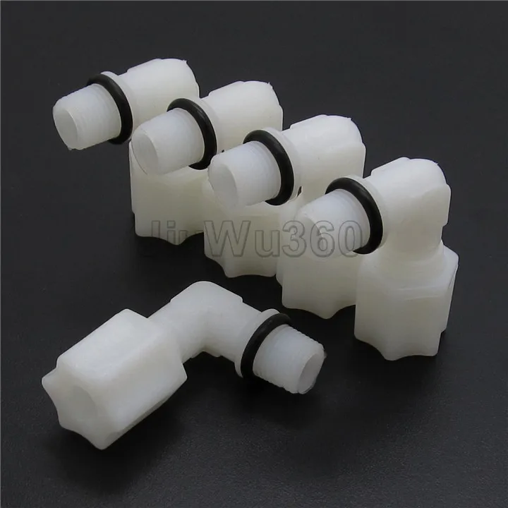 5pcs 1/4&quot+1/8&quot Male Thread Tap Type L Quick Connect RO Water Filter Nylon |