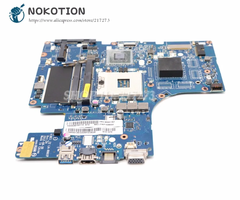Материнская плата NOKOTION для ноутбука Lenovo Ideapad Z500 материнская VIWZ1 Z2 LA 9061P HM76 DDR3