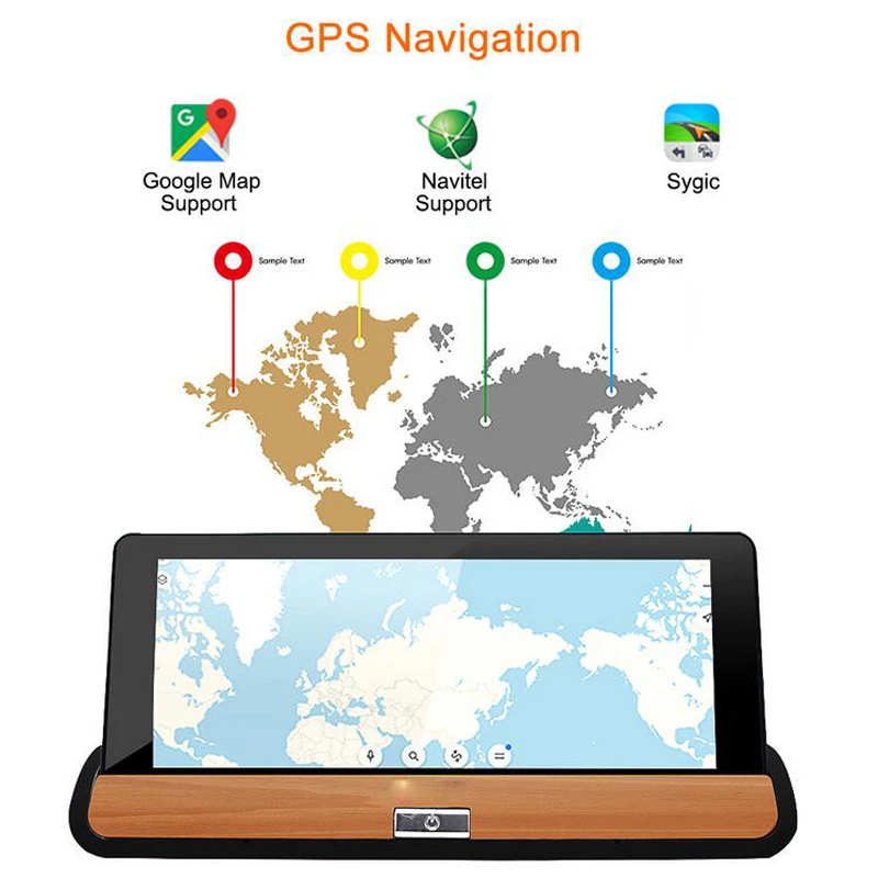 Автомобильный видеорегистратор QUIDUX Android 6 86 "ips 4G 1080P с двумя объективами gps