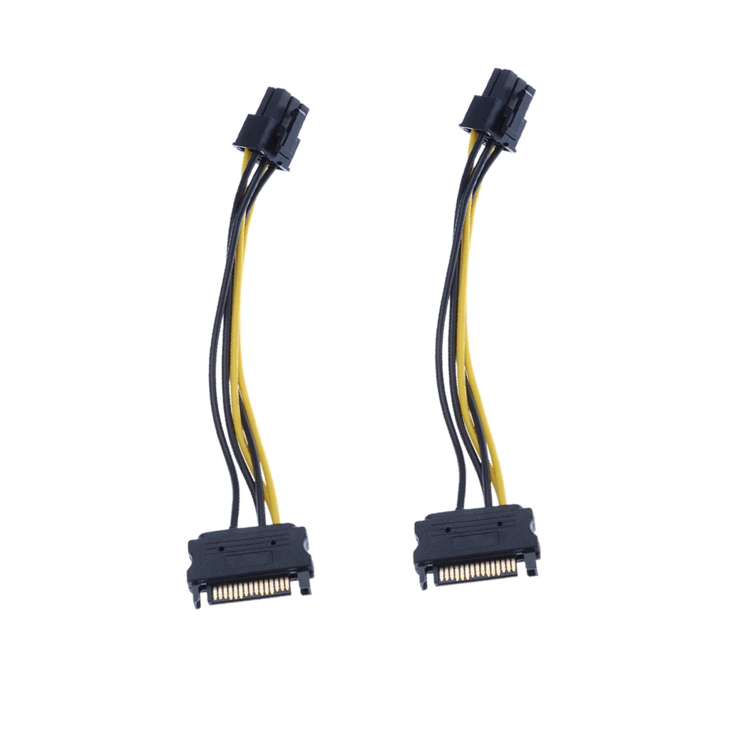 2 шт. 15pin SATA питания 557 6pin PCIe PCI e видео Экспресс адаптер кабель|cable power|pci-e expresspower |