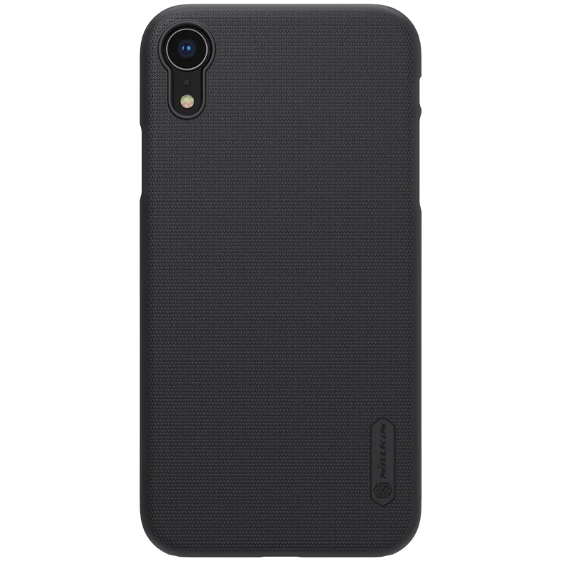 Черный Для iPhone XR чехол Nillkin Super Frosted Shield для iPhone XR Ультратонкий матовый Жесткий Чехол для iPhone XR Nilkin чехол для телефона - Цвет: Черный