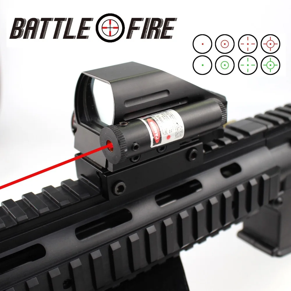 Коллиматор прицел для охотничьей винтовки голографический рефлекс 4 ретикулы