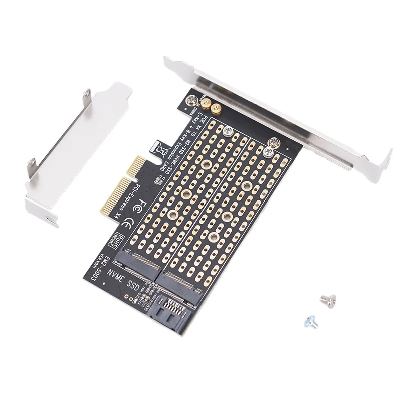 Адаптер PCIe X4 двойного назначения для NGFF M.2 NVME M SATA B Key 2230 до 2280 SSD новый|Платы