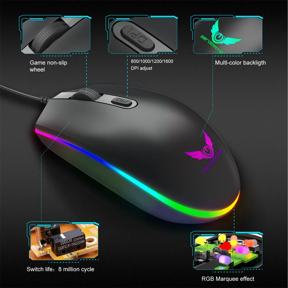 Проводная игровая мышь Redragon COBRA M711 Chroma 10000 точек/дюйм 16 8 миллионов RGB цветов с