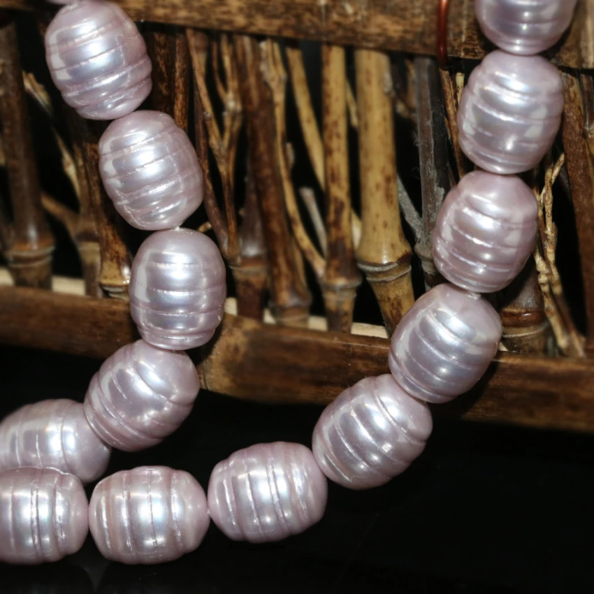 New arrival special design purple barrel oval natural shell pearl 12*15mm loose beads beauty women diy jewelry gift 15inch B2281 | Украшения