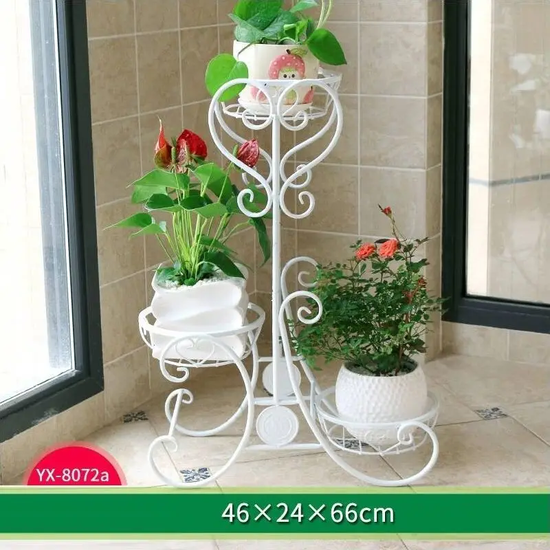 MODEL F Pour Plante Открытый Декор декоратор Rek металлический плантен Стандартный украшения Exterieur Balkon Balcon Цветочная Полка Подставка для растений - Цвет: MODEL F