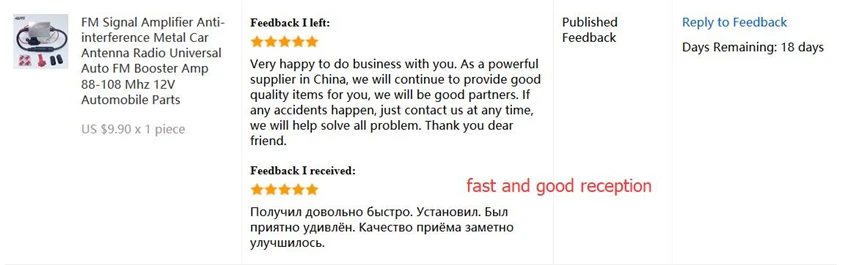 FM Усилитель сигнала анти-помехи Металлическая Автомобильная антенна радио универсальный авто усилитель сигнала FM Amp 88-108 МГЦ 12 в автозапчасти