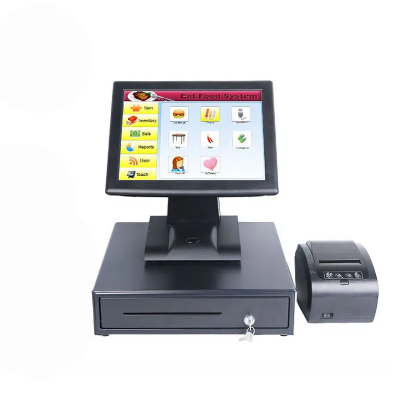 1" кассовый аппарат все в одном месте продаж сенсорный экран Pos машина/сенсорная POS система - Цвет: RS2119