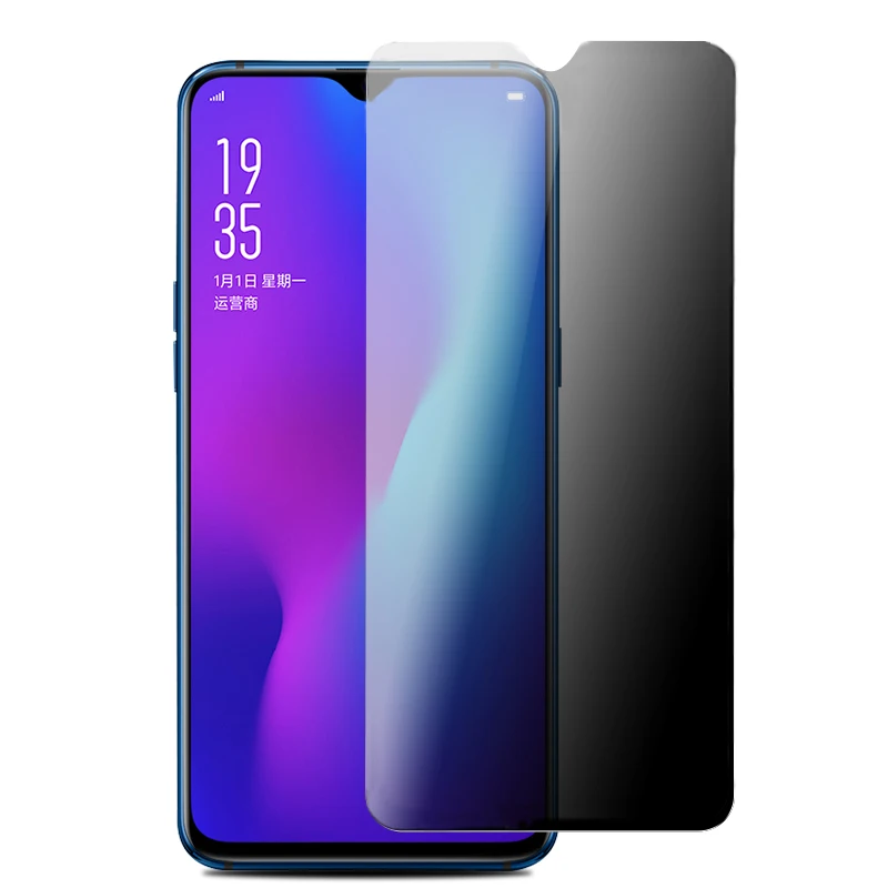 MicroData 9H для OPPO Realme 3 3 Pro Передняя антишпионская защитная пленка из закаленного стекла с антибликовым покрытием