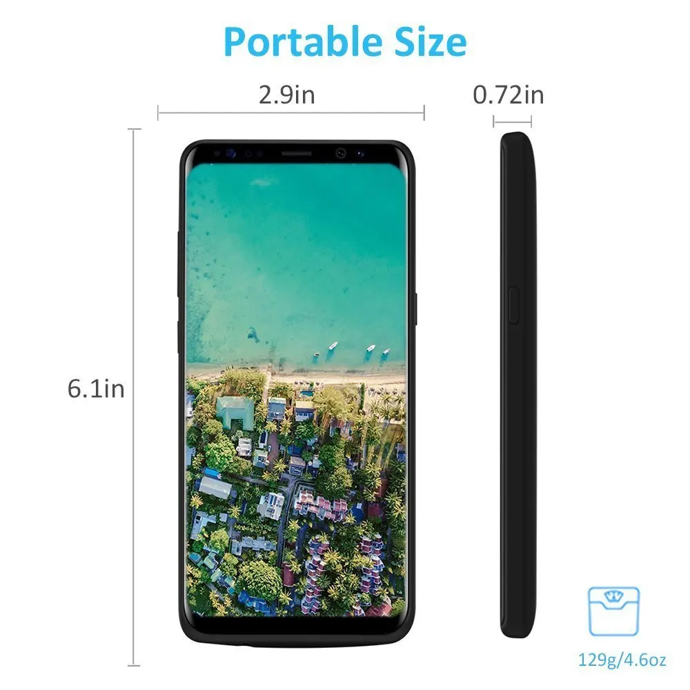 6 стран Прямая поставка для samsung S8Plus чехол батареи портативное зарядное