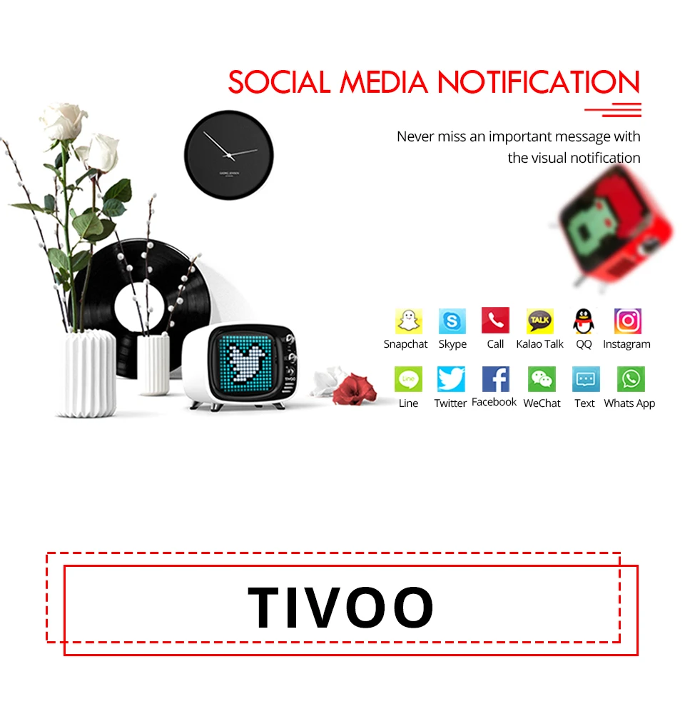 Divoom Pixel Tivoo портативный Tivoo Max открытый беспроводной Bluetooth динамик аудио Pixel Art светодиодный смарт-будильник с приложением
