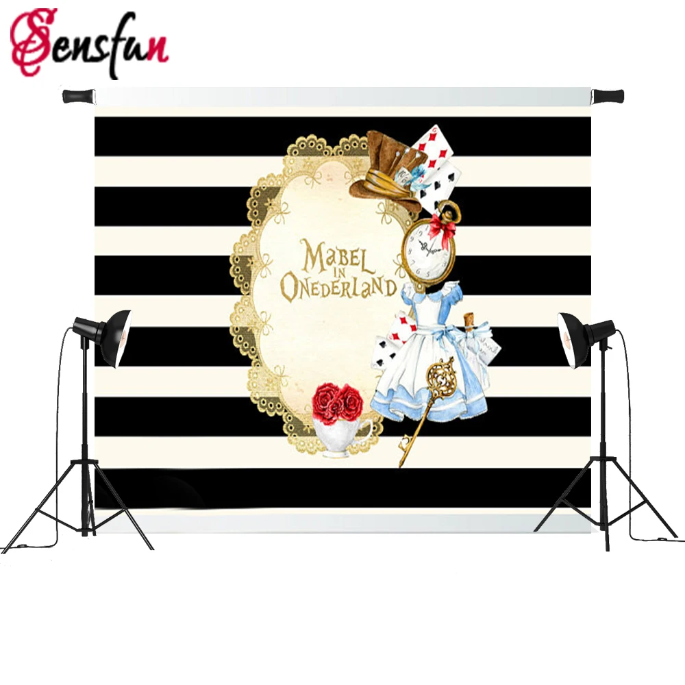 Фотофон Sensfun с цифровой печатью Алиса в задний фон изображением страны чудесес