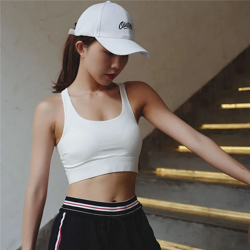Fitness Yoga Push Up Sports Bra for Women Shockproof Sexy Sport Top Gym Running Padded Tank Vest Underwear | Спорт и развлечения