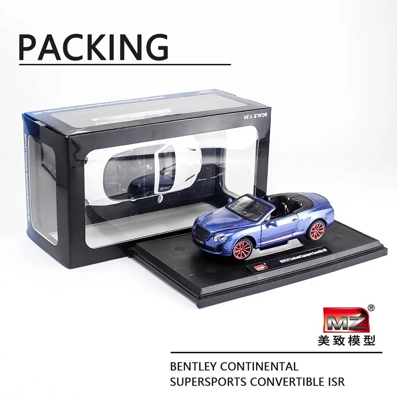 Новинка, 1:24, bentley, Континентальный суперспортивный трансформер, isr, металлический автомобиль, литой под давлением, драгоценная Коллекционная модель автомобиля, игрушки со звуком и светильник
