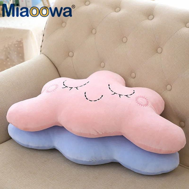1 шт. 35*60 см Kawaii Cloud плюшевые мягкие набивные розовые синие красивые диванные