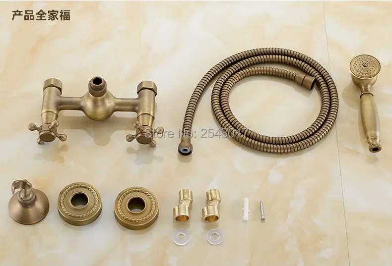 Классический античный бронзовый смеситель для душа в стиле ретро модный набор