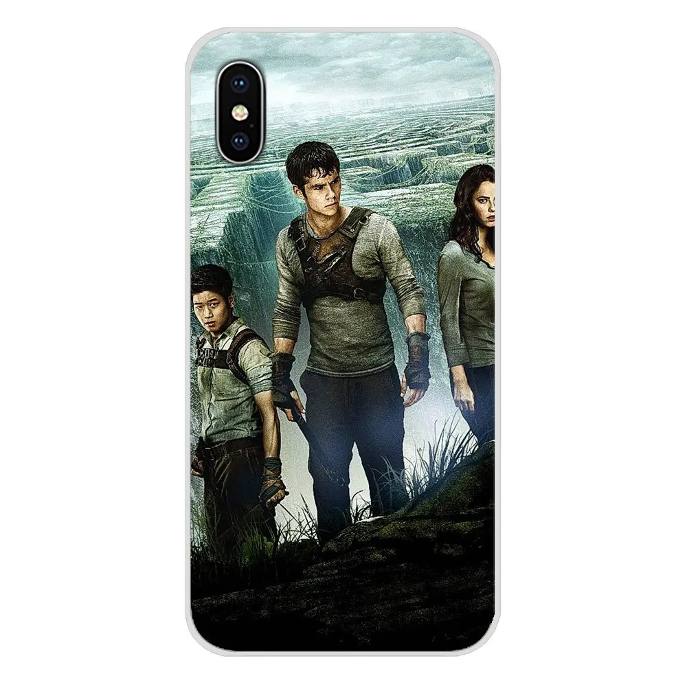 Прозрачный чехол из ТПУ с принтом Лабиринт бегун для Apple iPhone X XR XS MAX 4 4S 5 5S 5C SE 6 6S 7 8