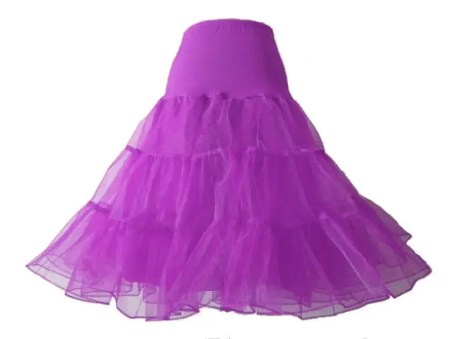 2" 50 s Ретро Underskirt Свинг Винтаж юбка Необычные Чистая юбка рокабилли Туту много цветов - Цвет: Лаванда