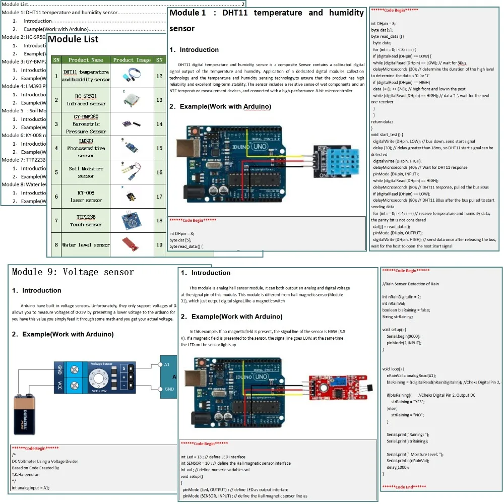 22-в-1 Сенсор модуль Наборы для Arduino Сенсор Raspberry Pi IoT обучения для начинающих Starter Kit(Учебное пособие в комплекте