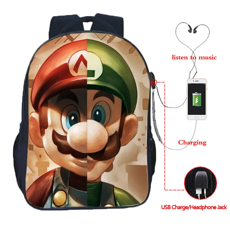 Рюкзак с USB зарядкой для студентов мальчиков и девочек рюкзак мужчин женщин