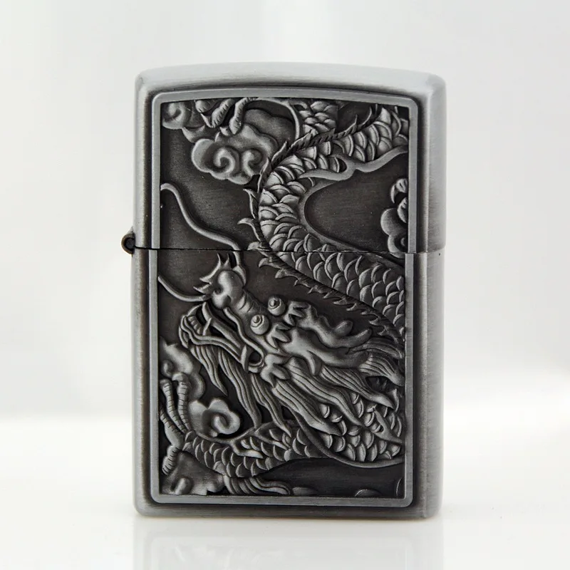 Китайская сигаретная Зажигалка Dragon керосиновая кремневая бензиновая зажигалка