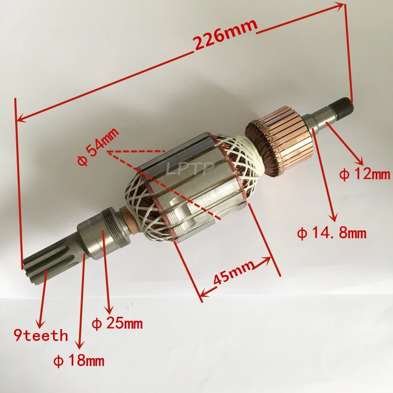 Запасные детали для электродвигателя BOSCH GSH27 11304 hammer USH27|motor armature|for boschrotor armature |