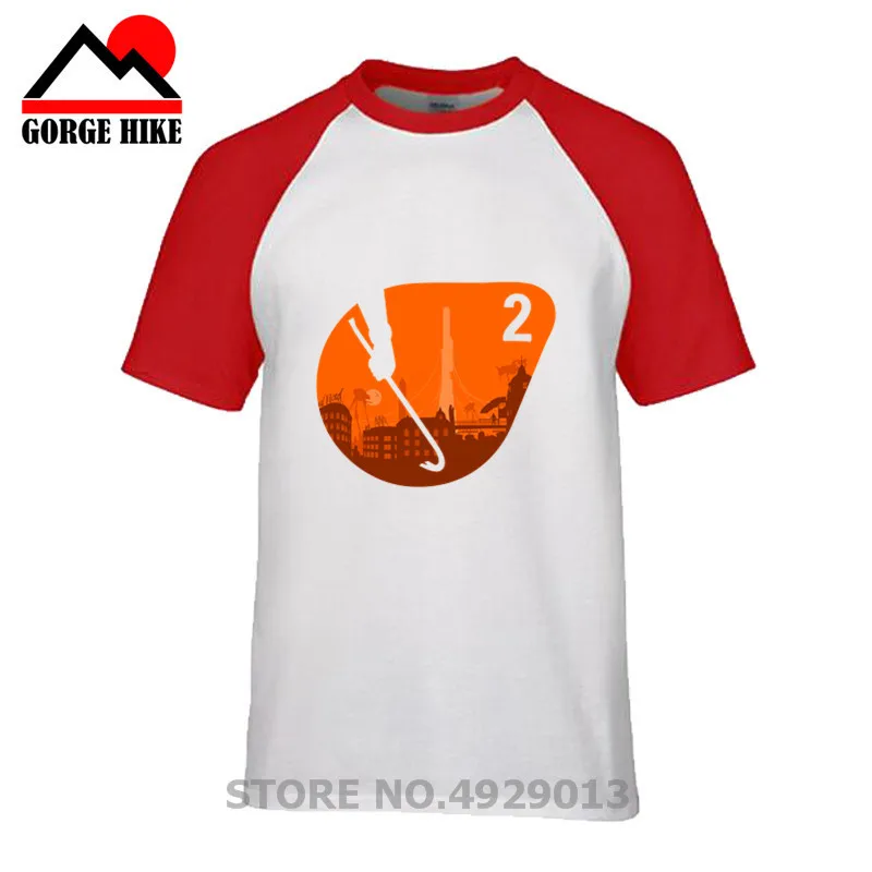Мужские повседневные хипстерские Топы hombres хлопковая Футболка с логотипом Half Life 2