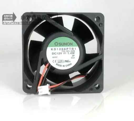 SUNON KD1206PTB1 12V 1,4 W 6025 2 провод двойной шаровой линии Вентилятор охлаждения