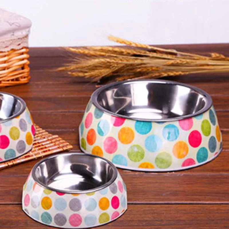 Прочные миски из нержавеющей стали для корма домашних животных с милым