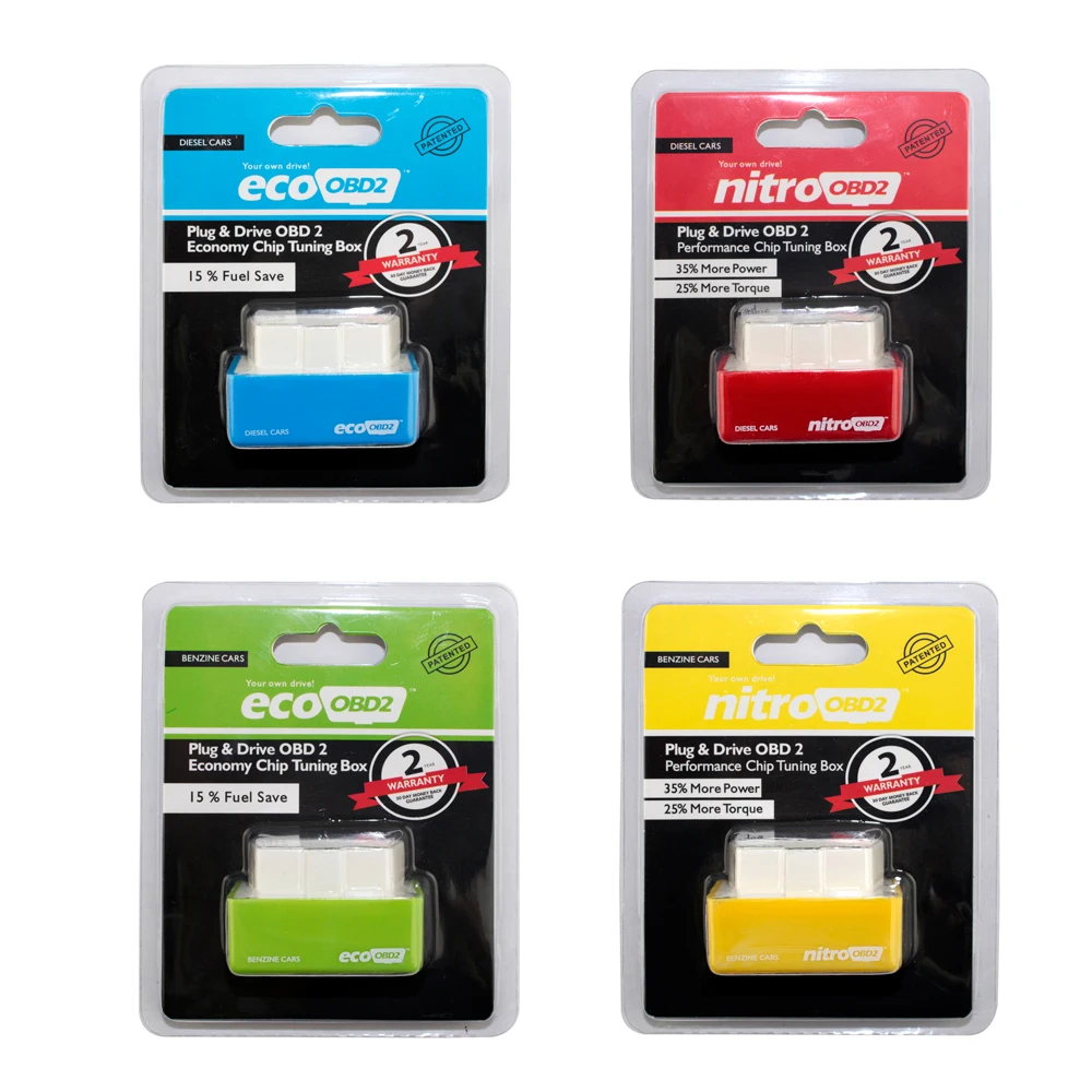 10 шт. 15% экономия топлива EcoOBD2 чип тюнинг коробка ECO OBD2 бензиновая вилка для