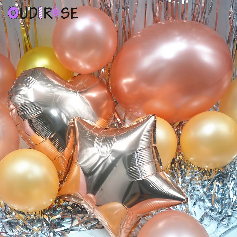 OUDIROSE розовое золото латексный шар конфетти металлик баллон свадебное украшение