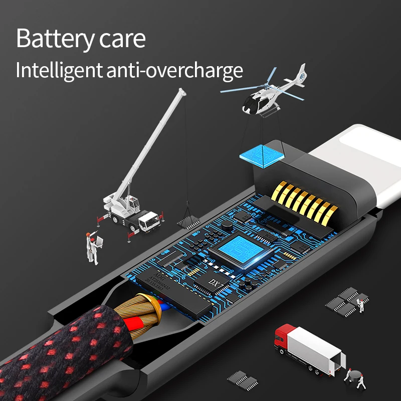 HOCO U47 USB кабель передачи данных для быстрой зарядки умное отключение питания Автоматическое отключение светодиодный кабель для зарядки для iPhone 6 7 8 plus X XS MAX XR зарядное устройство